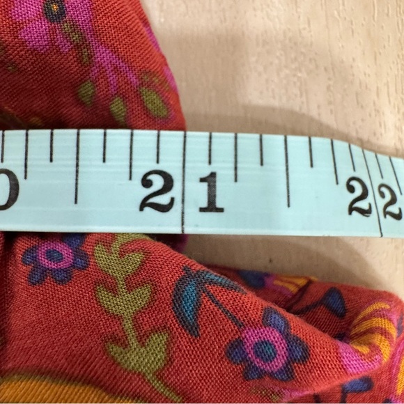 Natural Life Rebecca Maxi Dress Pockets Red Clay Long Sleeve Tiered Bohemian L - Picture 13 of 14